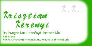 krisztian kerenyi business card